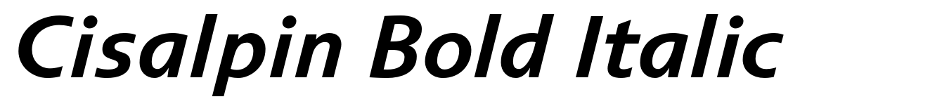 Cisalpin Bold Italic